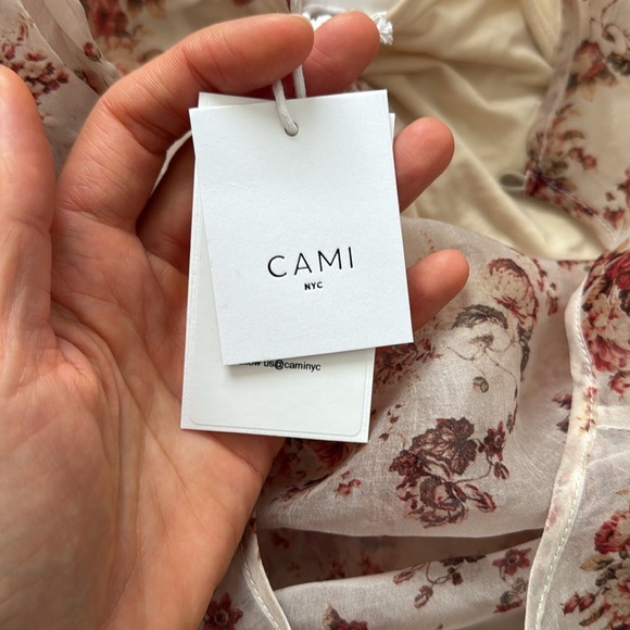 Cami NYC Louisa short sleeve silk floral bodysuit - Picture 8 of 9